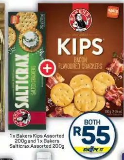 Pick n Pay Hypermarket Bakers Kips Assorted 200g and Bakers Salticrax Assorted 200g offer