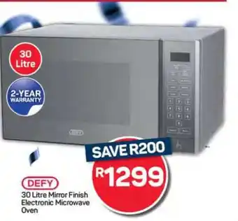 Pick n Pay Hypermarket DEFY 30 Litre Mirror Finish Electronic Microwave Oven offer