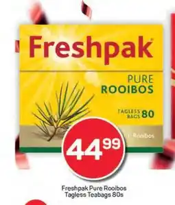 Pick n Pay Hypermarket Freshpak Pure Rooibos Tagless Teabags 80s offer