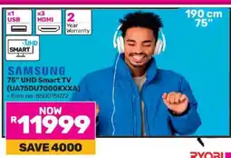 Game Samsung 75 UHD Smart TV offer