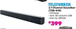 Game TELEFUNKEN 2.1 Channel Soundbar (TSB-018) offer