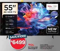 Pick n Pay Hypermarket TCL 55 4K HDR TV offer
