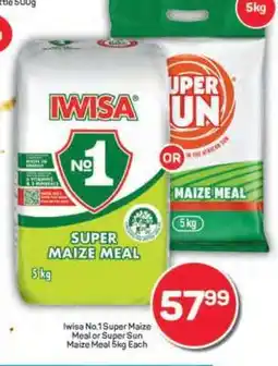Pick n Pay Hypermarket Iwisa No.1 Super Maize Meal or Super Sun Maize Meal offer