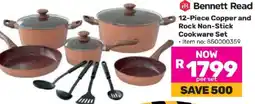 Game Bennett Read 12-Piece Copper and Rock Non-Stick Cookware Set offer