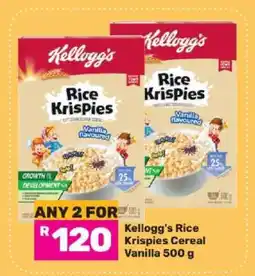 Game Kellogg's Rice Krispies Cereal Vanilla 500 g offer