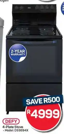 Pick n Pay Hypermarket DEFY 4-Plate Stove offer