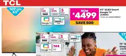 Game 43 QLED Smart Google TV (43S5K) offer