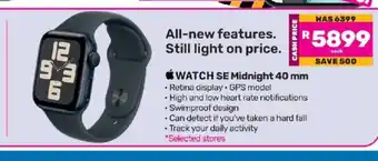 Game WATCH SE Midnight 40 mm offer