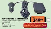 Autogear 3 USB & QC 3.0 Car Charger USB13