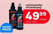 PEP Laxi Hair Growing Oil & Braid Spray Banded Pack-125ml + 125ml Per Pack offer