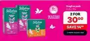 PEP Stayfree Pads 8's/10's Pack-For 2 offer