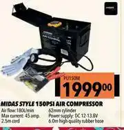 Midas Style 150 PSI Air Compressor PU150M