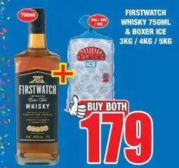 Boxer FIRSTWATCH WHISKY 750ML & BOXER ICE 3KG / 4KG / 5KG offer