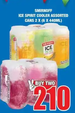 Boxer SMIRNOFF ICE SPIRIT COOLER ASSORTED CANS 2 X (6 X 440ML) offer