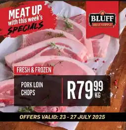 Bluff Meat Supply Pork loin chops offer