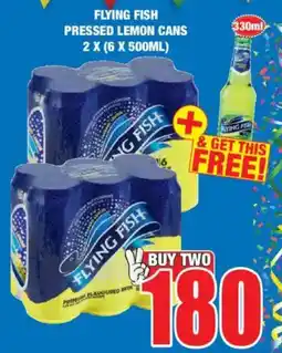 Boxer Liquors Flying fish pressed lemon cans offer