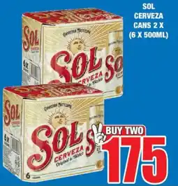 Boxer Liquors Sol cerveza cans offer