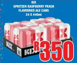 Boxer Liquors Kix spritzer raspberry peach flavoured ale cans offer
