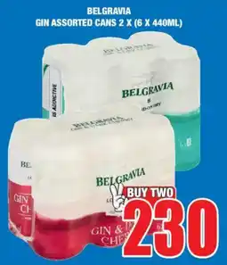 Boxer Liquors Belgravia gin assorted cans offer