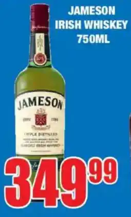 Boxer Liquors Jameson irish whiskey offer
