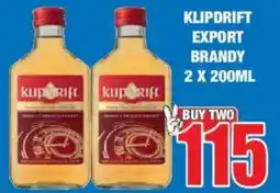 Boxer Liquors Klipdrift export brandy offer