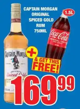 Boxer Liquors Captain morgan original spiced gold rum offer