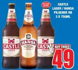 Boxer Liquors Castle lager/ hansa pilsener rb offer