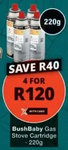 Checkers Hyper BushBaby Gas Stove Cartridge offer