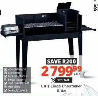 Checkers Hyper LK's Large Entertainer Braai offer
