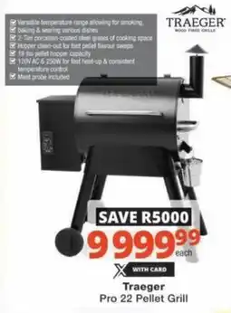 Checkers Hyper Traeger Pro 22 Pellet Grill offer