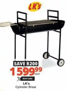 Checkers Hyper LK's Cylinder Braai offer