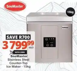 Checkers Hyper SnoMaster Stainless Steel Counter-Top Ice Maker offer