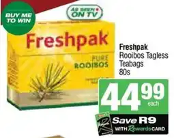KwikSpar Freshpak Rooibos Tagless Teabags offer