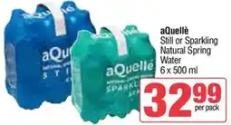KwikSpar aQuellè Still or Sparkling Natural Spring Water offer