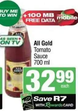KwikSpar All Gold Tomato Sauce offer