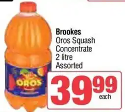 KwikSpar Brookes Oros Squash Concentrate Assorted offer