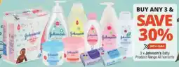 Checkers Johnson's Baby Product Range All Variants offer
