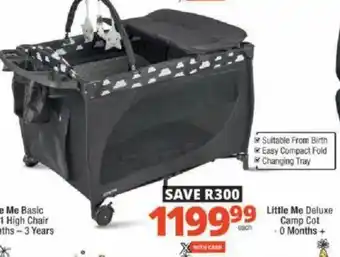 Checkers Little Me Deluxe Camp Cot offer