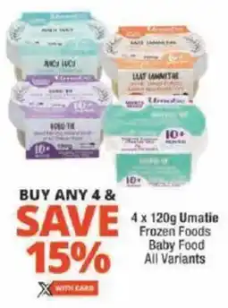 Checkers Umatie Frozen Foods Baby Food All Variants offer