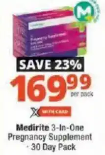 Checkers Medirite 3-In-One Pregnancy Supplement offer