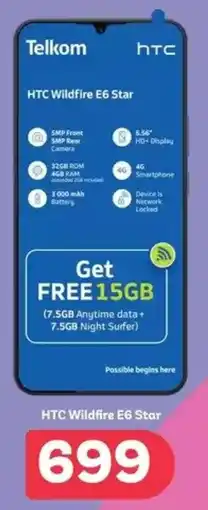 PEP HTC Wildfire E6 Star offer