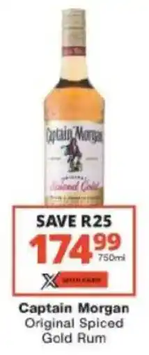 Checkers Liquor Shop Captain Morgan Original Spiced Gold Rum offer