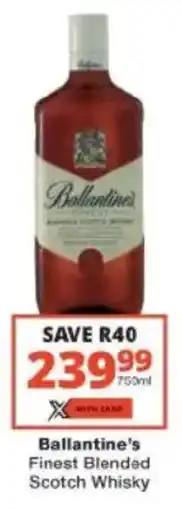 Checkers Liquor Shop Ballantine's Finest Blended Scotch Whisky offer