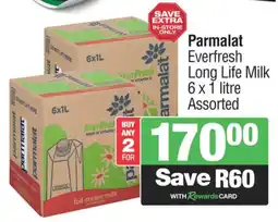 Spar Parmalat Everfresh Long Life Milk Assorted offer