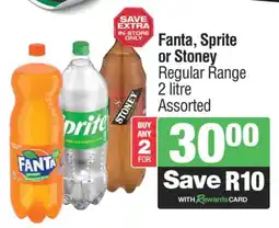 Spar Fanta, Sprite or Stoney Regular Range Assorted offer