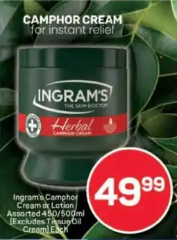 Pick n Pay Ingram's Camphor Cream or Lotion Assorted offer