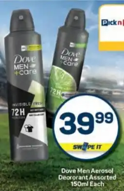 Pick n Pay Dove Men Aerosol Deororant Assorted offer