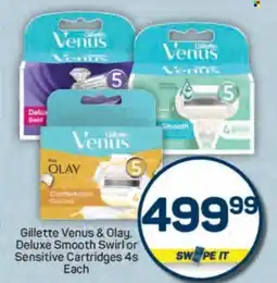 Pick n Pay Gillette Venus & Olay, Deluxe Smooth Swirl or Sensitive Cartridges offer
