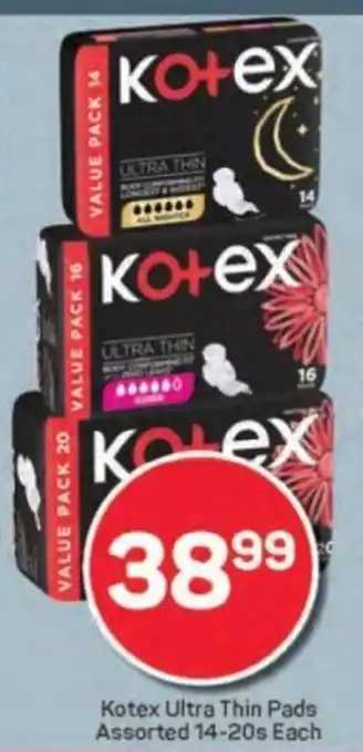 Pick n Pay Kotex Ultra Thin Pads Assorted offer