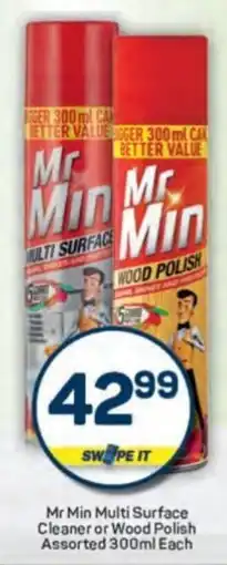 Pick n Pay Mr Min Multi Surface Cleaner or Wood Polish Assorted offer